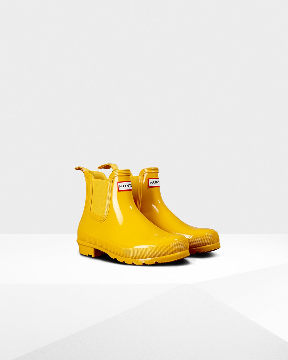 Botas Chelsea Hunter Feminina Amarelas - Original Gloss - 09HEPWIXF